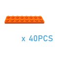 thumbnail image 3 of 40pcs DIY Building Blocks Thin Figures Bricks 2x8 Dots 13Color Educational Creative Size Compatible With 3034 Toys for Children Beige 40pcs, 3 of 6