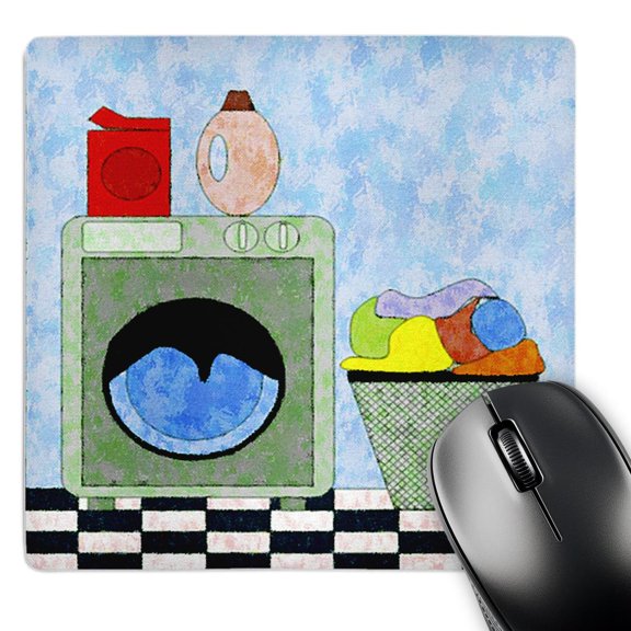 3dRose, Red Blue Green Laundry Room, MousePad