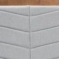 thumbnail image 4 of Baxton Studio Iden Modern and Contemporary Light Grey Fabric Upholstered and Walnut Brown Finished Wood King Size Headboard, 4 of 9