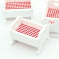 thumbnail image 4 of Rocking Cradle with Bedding For Jointed Dolls And Miniature Dollhouses Nursery Room Scene Display Decoration, 4 of 8