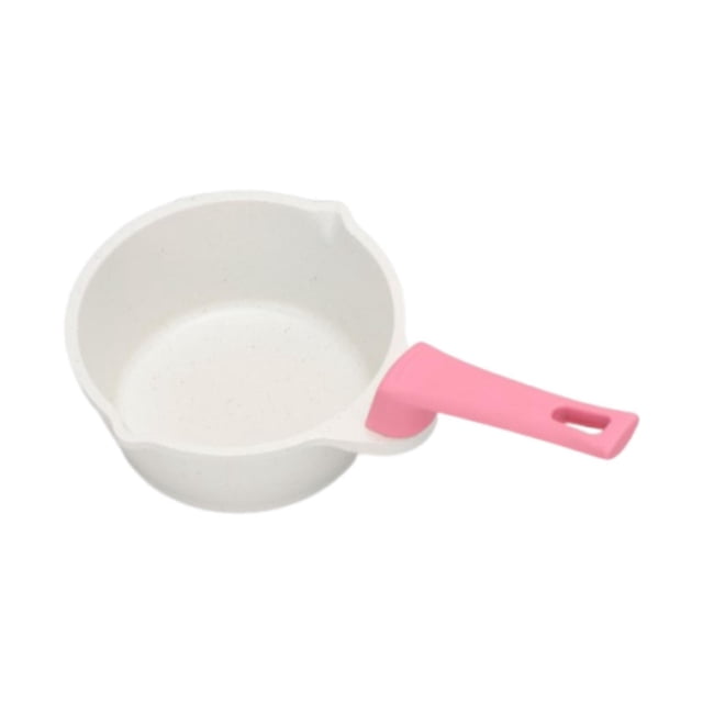 Mini sartén para aceite caliente, olla para calentar , utensilios de cocina pequeños, multiusos, olla para leche, mini cacerola para verter Rosa