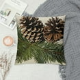thumbnail image 2 of COMIO Decorative Lumbar Pillow Cover Green Christmas Brown Pine Cone On White Holiday Xmas Nature Branch Spruce Fir Natural Celebration Throw Cushion Case for Couch Bed Car, 2 of 5