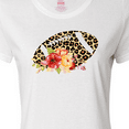 thumbnail image 4 of Inktastic Football with Flowers and Leopard Spots Women's T-Shirt, 4 of 5