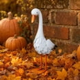 thumbnail image 5 of BZPIZ 29" Garden Porch Goose Statues, Funny Goose Farm Fence Decor, Metal Real Porch Goose Decor, Outdoor Animal Sculptures & Statues, Perfect for Home Garden Stairs, Backyard, Farm, Patio, 5 of 8
