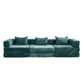 thumbnail image 2 of CARZZI Compression Floor Sofa Bed, 3-Seat Convertible Modular Sectional Couch with Fixed-Shape Frame, Comfy Foldable Mattress Boneless Sleeper Couch, Convertible Sofa for Living Room, Dark Green, 2 of 11