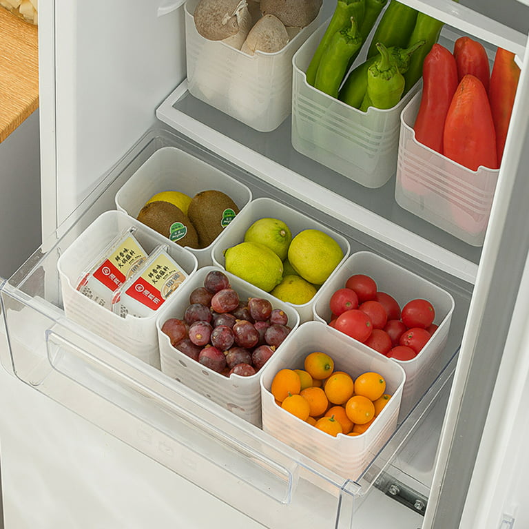 Refrigerator Organizer Side Door Clear Storage Boxs Food Fresh
