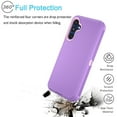 thumbnail image 4 of Galaxy A15 5G Case, Defender Phone Case For Samsung Galaxy A15 5G 6.5",Takfox Heavy Duty Shockproof Rugged Rubber Full Body Protective, 3 in 1 Hybrid Bumper Sturdy Hard Cover (Purple), 4 of 12