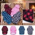 thumbnail image 2 of Pet Dog Supplies, Buffalo Plaid Red Fleece Dog Hoodie, Fleece Lined Warm Dog Pullover Sweater, Cold Weather Casual Dog Outfit for Small Medium Large Dogs, Soft Cozy Winter Wear, 2 of 7