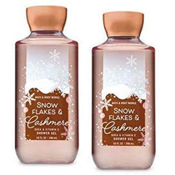 Bath and Body Works 2 Pack Snowflakes & Cashmere Shower Gel 10 Oz.