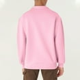 thumbnail image 3 of Mohiass Men's Fleece Lined Sweatshirts Fleece Pullover Basic Tops Quarter Zip Crewneck Winter Sweatshirt Pink S, 3 of 6