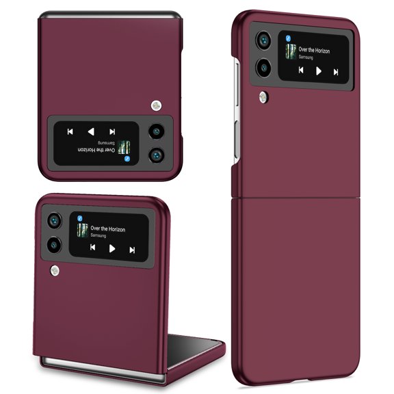 Decase Phone Cover for Samsung Galaxy Z Flip4 ,Ultra Slim Fit Lightweight Hard PC Matte Case Shockproof Drop-proof Scratch-resistant Phone Case for Samsung Galaxy Z Flip4 5G,Winered