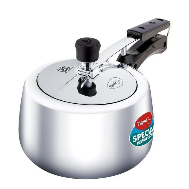 Special Plus Aluminium Inner Lid Pressure Cooker - 3 Liters, Silver | Induction Base, Unique Handi Shaped Design Pressure Cooker - Ideal For 3 To 5 Persons | Sturdy, Stay Cool Handles