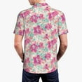 thumbnail image 5 of Rocae Purple Watercolor Flowers for Men's Short Sleeve Polo Shirt, Quick Drying Performance Moisture Wicking Sports Men's Golf Shirt 3X-Large, 5 of 9