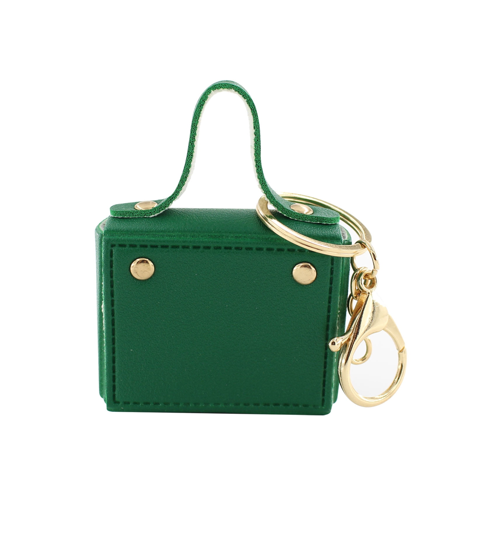 U Style Mini Purse Keychain, Faux Leather, Green, 2.5" x 1" x 2"