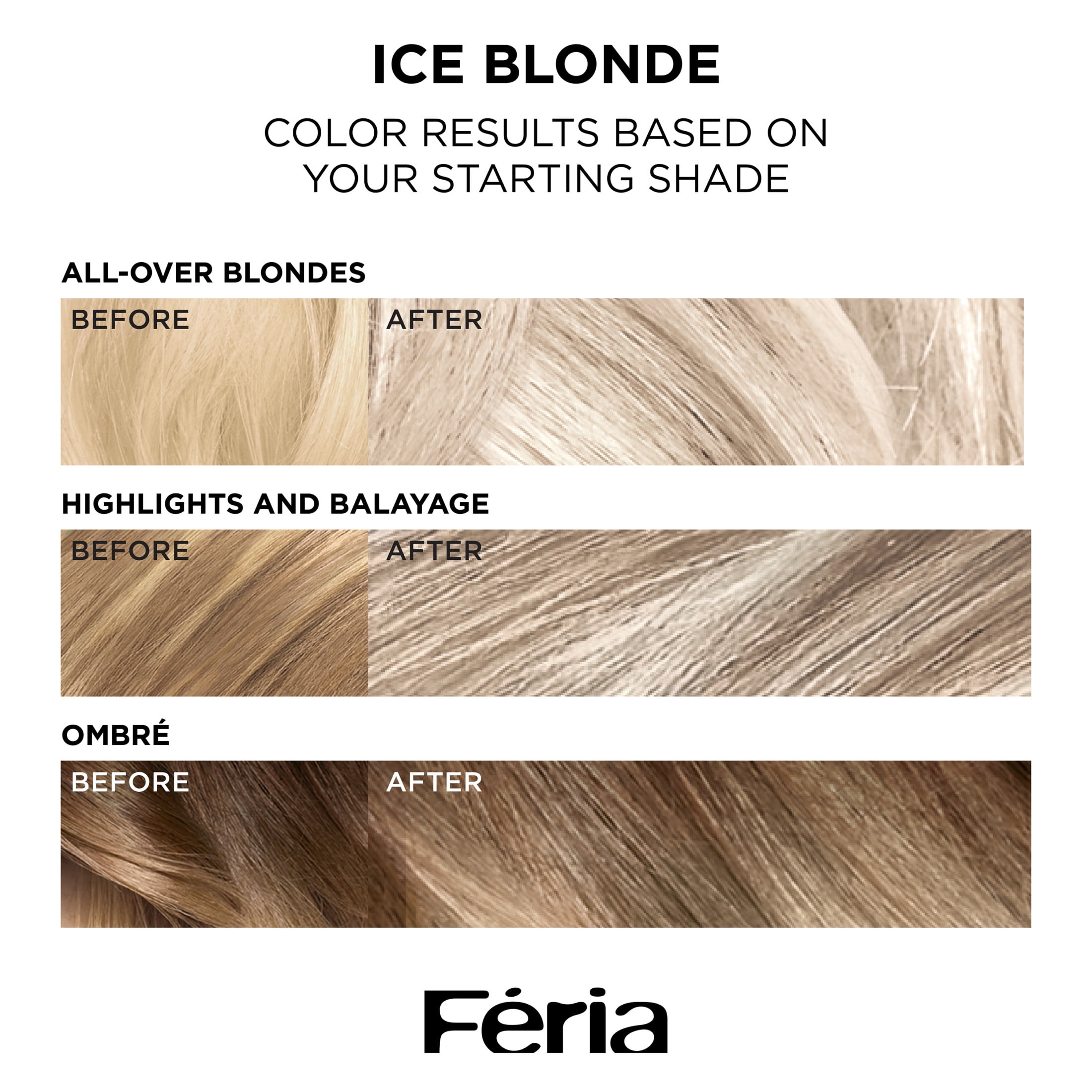 L'Oreal Paris Feria Toner, Anti-Brass Ice Blonde (Ash Blonde), 1 Kit