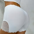 thumbnail image 4 of PiGOGI Women's Lace High Waist Safety Pants - Sexy Underwear - S to L Comfortable Briefs White, 4 of 6