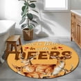 thumbnail image 3 of Round Rug 4Ft Washable Non-Slip, Orange Deer Circle Area Rugs for Living Room Bedroom, Wildlife Animals Rustic Farmhouse Elk Indoor Floor Mats Carpet Runner for Home Decor Aesthetic, 3 of 8