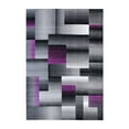 thumbnail image 2 of BizChair Modern Contemporary Area Rug, Purple Grey Black (5 Feet X 7 Feet), 2 of 7