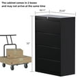 thumbnail image 6 of GangMei 4-Drawer Steel Metal Lateral Filing Cabinet with Lock in Black, 6 of 7