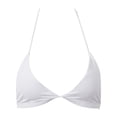thumbnail image 2 of Women Halter Bikini Top Sexy Triangle Padded Push Up V-Neck Solid Spaghetti Strap Swim Tops, 2 of 7