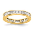 thumbnail image 2 of 14k Yellow Gold Princess Cut Diamond Eternity Wedding Band Anniversary Ring Size 6 - 2 Ct., 2 of 5