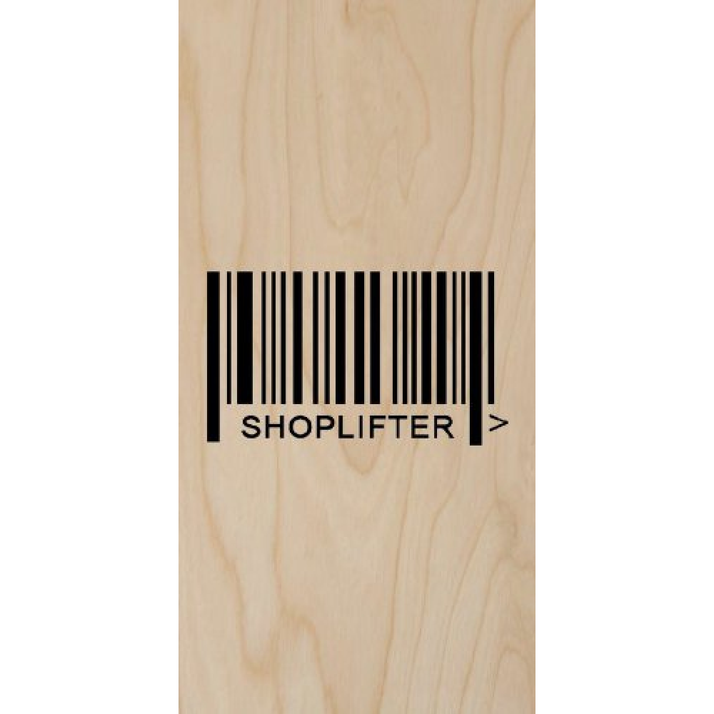 UPC Bar Code w/ Text Underneath Plywood Wood Print