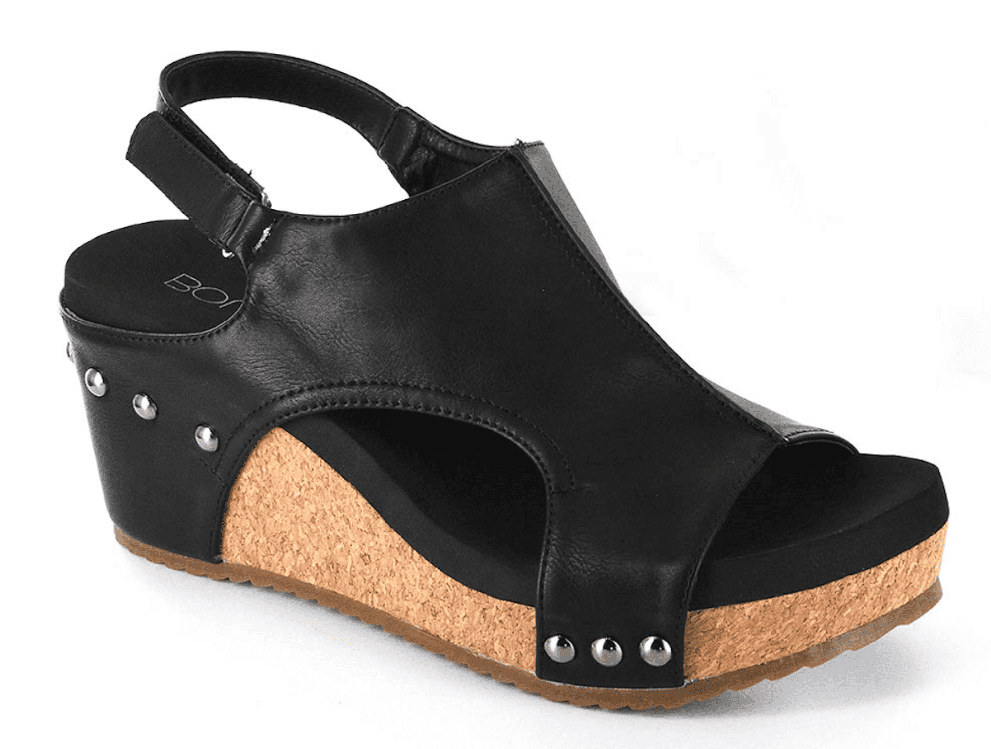 Corkys Footwear - Corkys Carley Black Wedge Sandals - Walmart.com ...