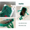 thumbnail image 3 of Fur Rabbit Compatible with iPhone 13 Pro, Cute Toy Warm Handmade Bunny Furry Soft Fur Diamond Plush Leopard Print Case Protective Covers (Plush Frog, 3 of 4