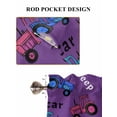 thumbnail image 6 of Cartoon Tractor 2 Panel Kitchen Curtains for Small Windows, Cute Beep Car Digger Shovel Truck Purple Bathroom Tier Curtain, Short Window Treatment for Bedroom/Living Room 55"x36", 6 of 6