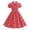 Red, variant on Xudanell Polka Dot Girls' Dress Short Sleeve Peter Pan Collar Vintage Style Summer Dress, Ages 4-10 (Pink, 8-9 Years)