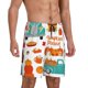 thumbnail image 2 of Fotbe Fall Pumpkins Pantalones Cortos de Pijama para Hombre, Ropa de Dormir, Pantalones de Pijama Cortos para Hombre-XX-Large, 2 of 6