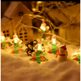 thumbnail image 2 of Cadena de luces navideñas pintadas con Papá Noel, muñeco de nieve, pingüino, muleta, luz decorativa, luz led pequeña de colores, 2 of 5