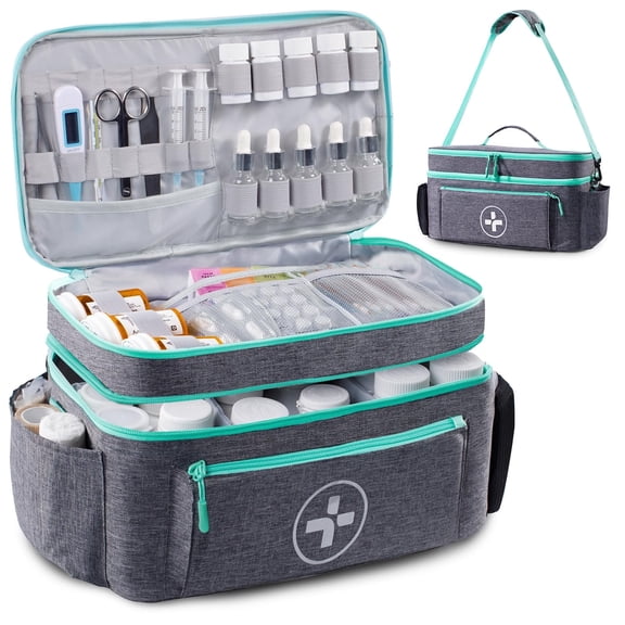 Godery Regular Tear-Resistant Polyester Emergency Medical Bag, Gray, 1 Piece