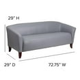 thumbnail image 6 of Pemberly Row Modern / Contemporary Leather Reception Sofa in Gray, 6 of 10