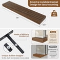 thumbnail image 4 of Floating Shelves for Wall Wall Mounted Wood Floating Shelf with Invisible Brackets for Living Room Bathroom Bedroom Kitchen Storage and Decor 36 Inch Set of 2 Walnut, 4 of 7