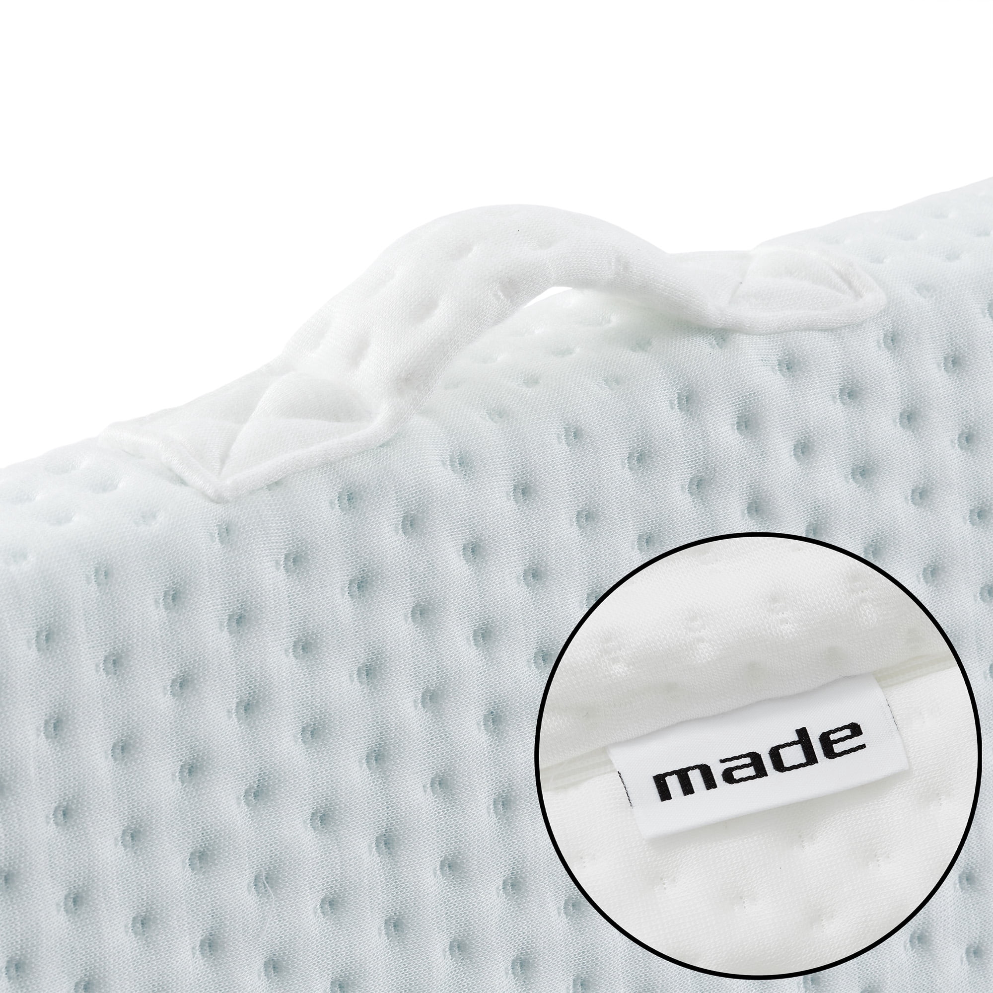 Bed Wedge Pillow - 8" Leg Elevation Body Positioner with Memory Foam for Legs, Knee, Ankle, Lower Back Support - White Cover