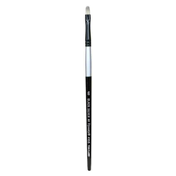Black Silver oval, short handle, 6 (pack of 6)