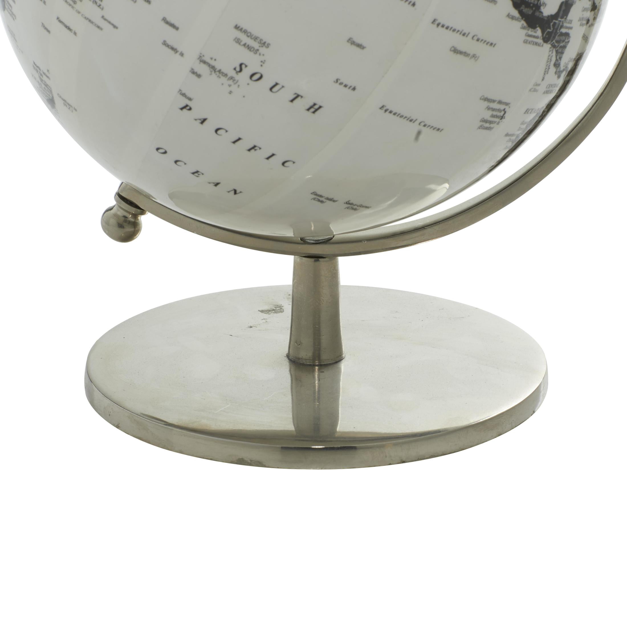 DecMode 8" White World Map Globe