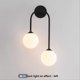 thumbnail image 2 of 2-Light Glass Globe Decorative Wall Lamp Vanity Light B Warm Light, 2 of 5