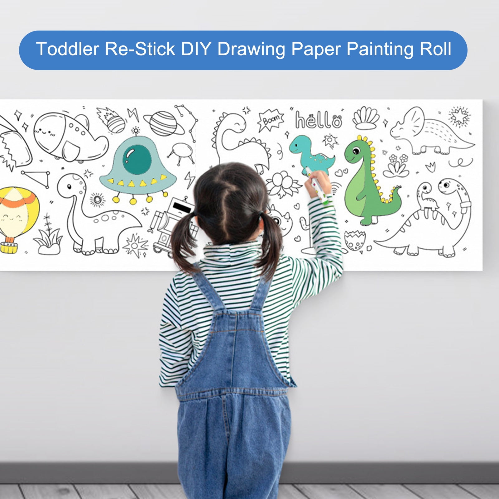 harmtty Toddler Drawing Paper Exquisite Pattern Self Adhesive