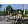 thumbnail image 2 of 161.85" X 71.37" X 8.58" Gray Outdoor Steel Metal Adjustable Day Bed with Canopy and Taupe Cushions, 2 of 3