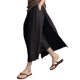 thumbnail image 1 of Pantalones palazzo de cintura alta para mujer: diseño de falda-pantalón con cintura elástica y bolsillos para las vacaciones, 1 of 6