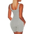 thumbnail image 3 of Cotton Bodysuits Romper Womens Summer 2025 Sleeveless Scoop Neck Tank Top Short Jumpsuits Workout Fitness Shorts(S, Gray), 3 of 5