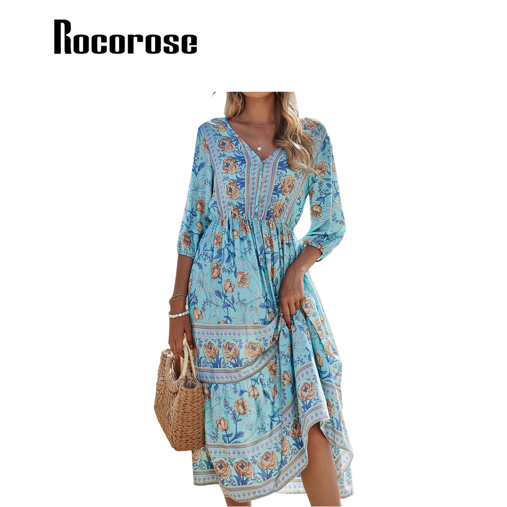 Rocorose Women's Summer Vintage Casual Dress