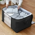 thumbnail image 6 of Large Blanket Storage Bags - Heavy Duty Zippered Comforter Storage Containers with Reinforced Handles & Clear Window for King Size Bedding, Clothes, Seasonal Items, 6 of 8