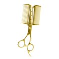 thumbnail image 4 of Tijeras de peluquería jinwen para cortar el pelo peine de corte manual estilo F, 4 of 8