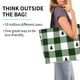 thumbnail image 2 of Fotbe Green White Lumberjack Plaid Bolsa Tote Estética de Lona con Estampado para Mujer - Bolsa Reutilizable de Hombro Casual para Vacaciones, Compras, Trabajo y Gimnasio, 2 of 8