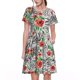 thumbnail image 1 of Disketp Roses Mixed Zebra 1 para Vestido de Manga Corta para Mujeres, Vestidos de Verano para Mujeres, Casual y Holgado para la Playa, 1 of 6