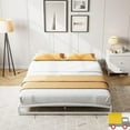 thumbnail image 3 of Profile Metal Bed Frame with Arch Headboard & Footboard, Heavy Duty Platform Base, Noise-Free, No Box Spring Needed, Easy Assembly, Queen, White-6 inch, 3 of 7