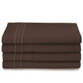 thumbnail image 2 of Clara Clark 6 Piece 1800 Microfiber Collection Bed Sheet Set, Deep Pockets Fitted Sheet, Queen, Chocolate Brown, 2 of 4